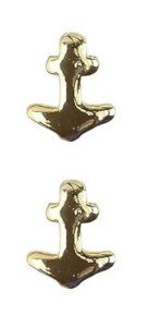 Miniature Medal Attachment Anchor – gold – pair