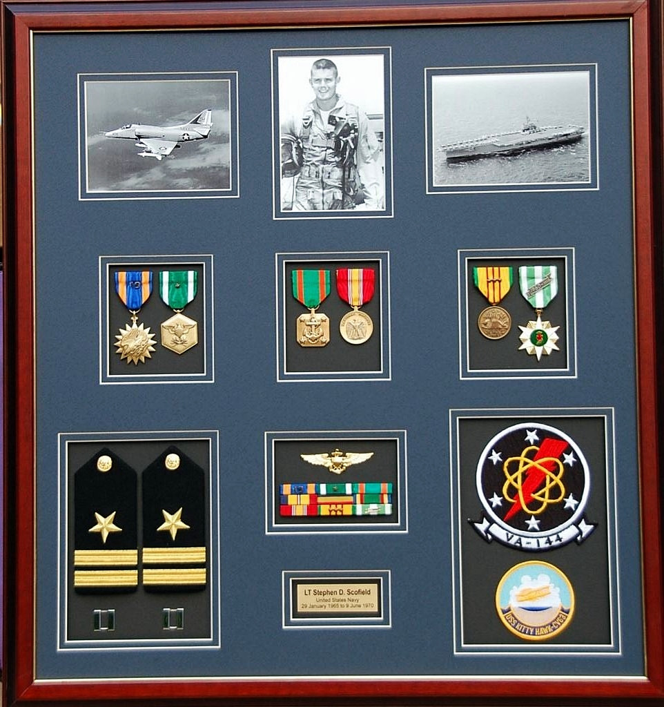 Navy Shadow Box - US Navy Shadowbox Display