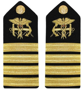 Navy Captain Hard Shoulder Board- PHS- female