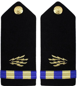 Navy Warrant Officer 2 Hard Shoulder Board- Information Systems Technician