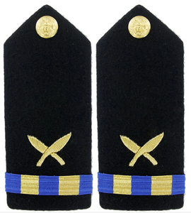 Navy Warrant Officer 2 Hard Shoulder Board- Ship Clerk