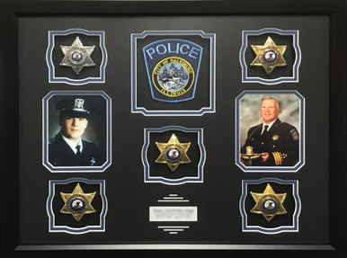 Galesburg Police Retirement Shadow Box Display