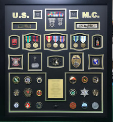 USMC Military Police Shadow Box Display