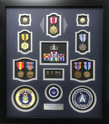 Air Force Space Force Shadow Box Display