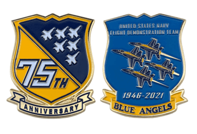 Blue Angels 75th Anniversary Shield Coin