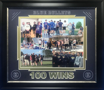 Blue Bullets 100 Wins Photo Collage Frame