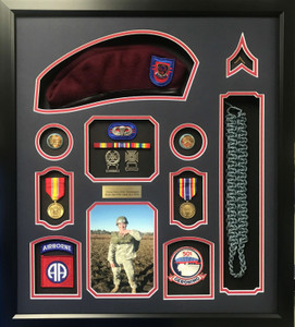 US Army Parachutist Shadow Box Display Frame