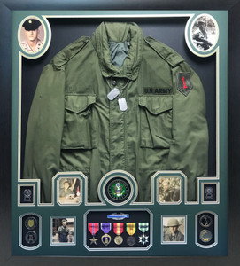 US Army First Army Uniform Shadow Box Display Frame