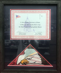 USMC Flown over Capitol Flag w/ Certificate Frame