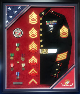 USMC Dress Jacket Shadow Box Display Frame