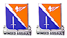 Army crest - 229th Aviation Battalion motto Winged Assault