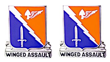Army crest - 229th Aviation Battalion motto Winged Assault