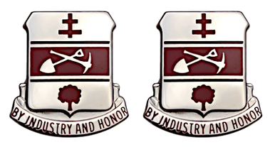 Army crest - 317th Engineer Battalion - Motto By Industry and Honor