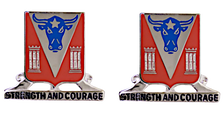 Army crest - 82nd Engineer BN Motto - Strength and Courage 