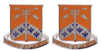 Army crest - 302nd Signal Battalion Motto - Virtute Et Labore