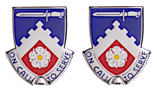 Army crest - 299th Support Battalion Motto - On Call To Serve
