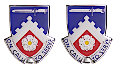 Army crest - 299th Support Battalion Motto - On Call To Serve