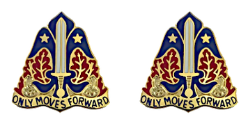 Army crest - 80th Division Training  Motto - Only Moves Forward