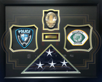 Cleveland State Police Retirement Shadow Box Display Frame