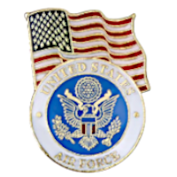 Lapel Pin - United States Flag with Air Force Emblem