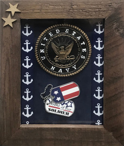 6" x 8" U.S. Navy Handmade-Hand Painted Medallion Frame