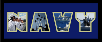   8" x 20" United States Navy Photo Font Picture Frame