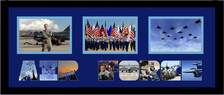 10" x 24" United States Air Force Triple Photo Frame w/ Photo Font