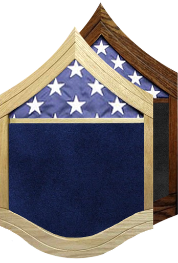 US Air Force E-8 Senior Master Sergeant Shadow Box w/ Flag Window