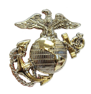 Pet Insignia Rank Charm - Small Officer Eagle, Globe and Anchor