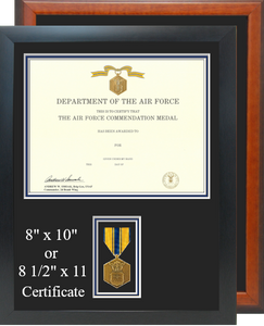 Air Force Commendation Certificate Frame