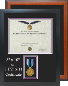 Humanitarian Service Medal Certificate Frame