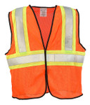 ANSI Class 2 Two-Tone Mesh Safety Vest, Orange, Size L/XL