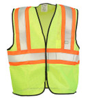 ANSI Class 2 Two-Tone Mesh Safety Vest, Lime, Size S/M
