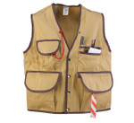 JIM-GEM® Pro 10-Pocket Cruiser Vest, 10.1 oz Cotton, Tan, XL, 43-46 Chest