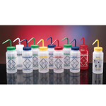 Safety Label Wash Bottle, WM, Variety Pack, 16oz/500ml, 6/pak