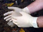 Disposable/Single Use Gloves Material: Latex Grade: White, Med, 100/pak