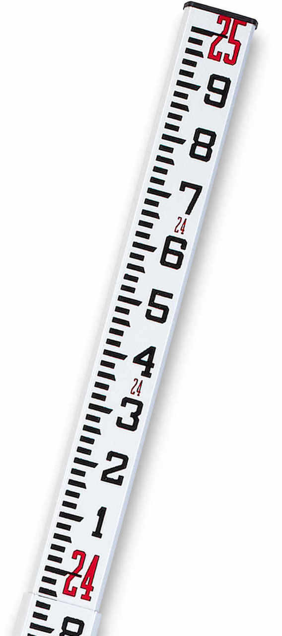 Crain Rectangular Fiberglass Telescoping Level Rod 13’ in feet//inches//8ths