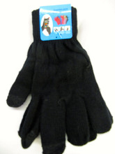 GLOVE TOUCH-SCREEN BLACK KNITTED GUANTES