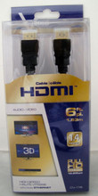 1.4 HDMI CABLE 6' AUDIO VIDEO 3D