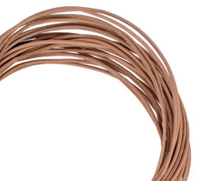 LEATHER CORD NATURAL ROUND 1mm 5yds DAZZLE-IT
