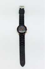 WATCH BLACK ROSE GOLD SILICONE