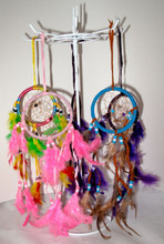 DREAM CATCHER 3" BEADS & FEATHERS