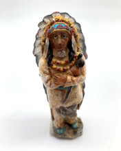 NATIVE CHIEF STANDING 4" STATUE