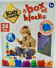 KIDS@WORK BLUE BOX OF BLOCKS 24 PCS BLOCK SET