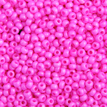 CZECH SEED BEAD SIZE 10 OP DYED HOT PINK 22g VIAL