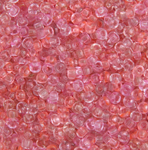CZECH SEED BEAD SIZE 10 TR PINK MIX LUSTER 22g VIAL
