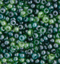 CZECH SEED BEAD SIZE 6 SL SEAGREEN LUSTER MIX 22g VIAL