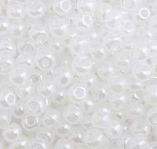 CZECH SEED BEAD SIZE 6 OP PEARL WHITE 22g VIAL