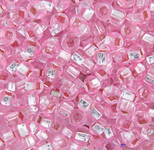 CZECH SEED BEAD SIZE 6 S/L DYED PINK 22g VIAL