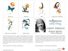 GREETING CARDS 12PK "PRAIRIE SPIRITS"-GARNET TOBACCO